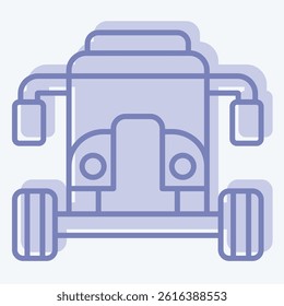 Icon Buggy. related to Vehicle symbol. two tone style. editable