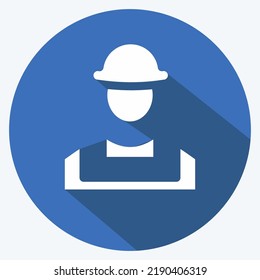Icon Builder. suitable for building symbol. long shadow style. simple design editable. design template vector. simple illustration