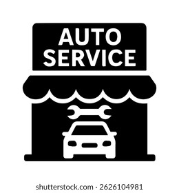 icon building car service on white background vector
Vector icon building