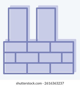 Icon Building Construction. related to Civil Engineering symbol. two tone style