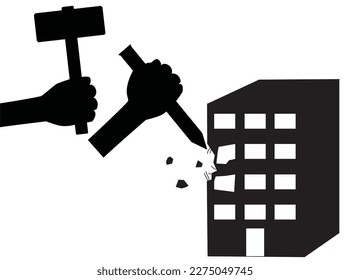 It is an icon of building demolition work.