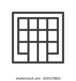 Symbol eines Gebäudes mit Tür an der Vorderseite
