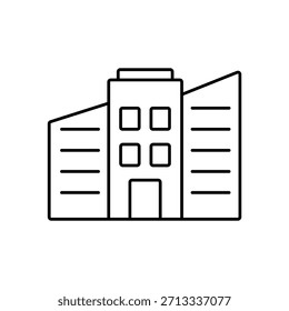 Icon a building, isolated against a clean background.