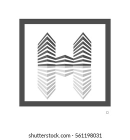 Icon building. The logo of the apartment building. Vector
