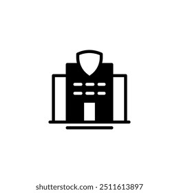Icon Building Police station symbols editable file