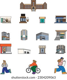an icon of a building,Icon used for map