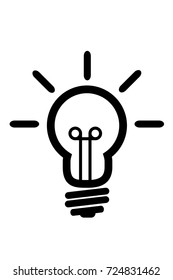 Icon: Bulb, Idea, Isolated on White
