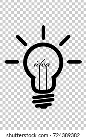 Icon: Bulb, Idea, at Transparent Effect Background

