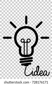 Icon: Bulb, Idea, at Transparent Effect Background
