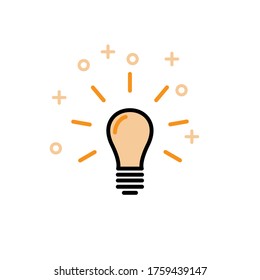 Plantilla de diseño de color de lámpara de foco