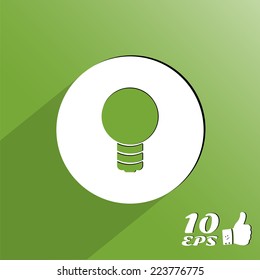 Icon bulbs as a button. Made in vector