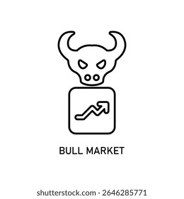 Ícone um mercado de touros, isolado contra um fundo limpo.