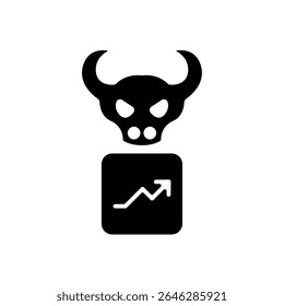 Ícone um mercado de touros, isolado contra um fundo limpo.