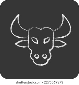 Icon Bull. related to Animal Head symbol. simple design editable. simple illustration