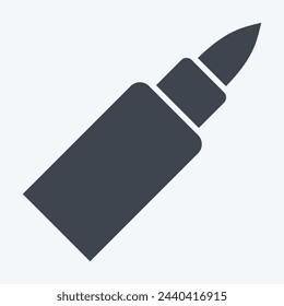 Icon Bullet. related to Military And Army symbol. glyph style. simple design illustration