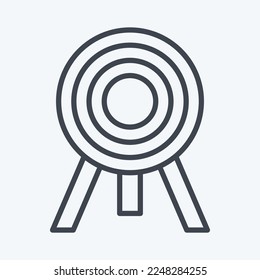Icon Bullseye. related to Sports Equipment symbol. line style. simple design editable. simple illustration