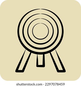 Icon Bullseye. related to Sports Equipment symbol. hand drawn style. simple design editable. simple illustration