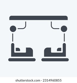 Icon Bumper Car. related to Amusement Park symbol. glyph style. simple design editable. simple illustration