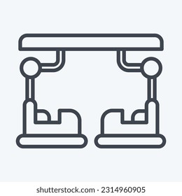 Icon Bumper Car. related to Amusement Park symbol. line style. simple design editable. simple illustration