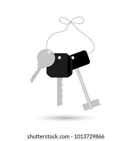 Icon of a bunch of keys on a white background
