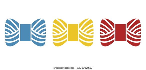 icon of a bundle of threads on a white background, vector illustration