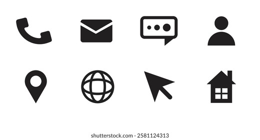 Icon bundle vector black silhouette