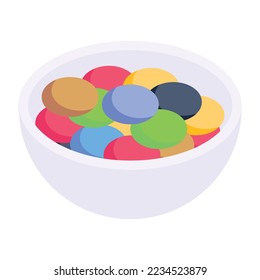 An icon of bunties, editable vector 