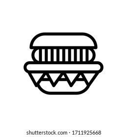 Icono burger mejor ilustración vectorial, concepto de comida rápida objeto de negocio , menú diseño abstracto queso comer hamburguesa aislada símbolo
