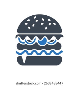 Icon of a burger sandwich.