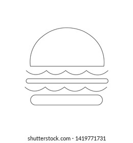 Icon burger Single Icon Graphic Design