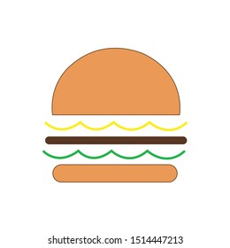 Icon burger Single Icon Graphic Design