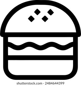 icon of burger in vector design