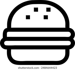 icon of burger in vector design