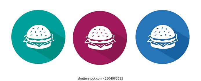 Icon für Burger, Vektorgrafik in flach.