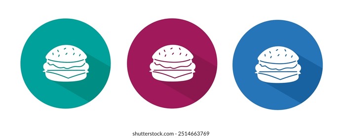 Icono para la Ilustración vectorial de hamburguesas en plano.
