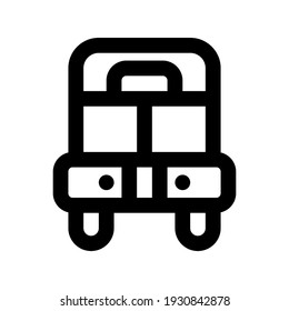 Bus de iconos con contorno de estilo