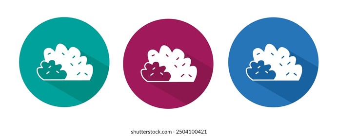 Icon for bush vector illustration in flat.