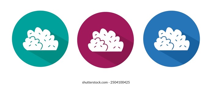 Icono para Ilustración vectorial de arbustos en plano.