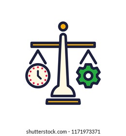 icon business balance time gear