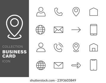 icono para el diseño de vectores de tarjetas de visita