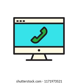 icon business computer call