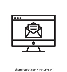 icon business computer mail inbox