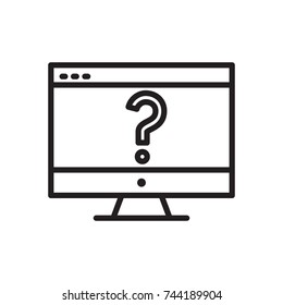 icon business computer question