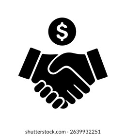 Icon of a Business Deal and Financial Agreement illustrating commerce dynamics and partnerships