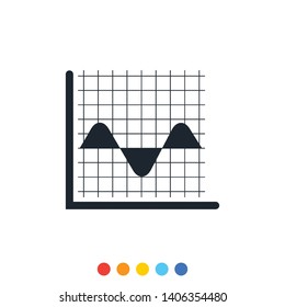 Icon business graph or chart diagram. 