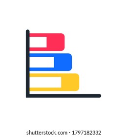 Icon business graph or chart diagram. 