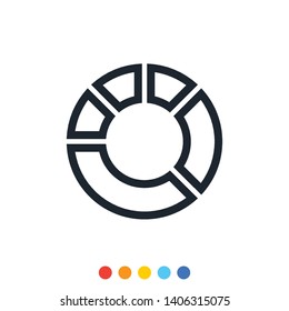 Icon business graph or chart diagram,Pie chart diagram icon. 