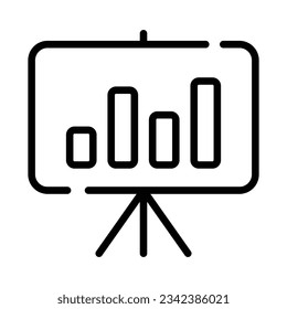 An icon of business graphical presentation, vector of statistical presentation