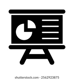 An icon of business graphical presentation, vector of statistical presentation