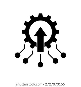 Icono de un desarrollo de crecimiento empresarial, aislado contra un fondo limpio.